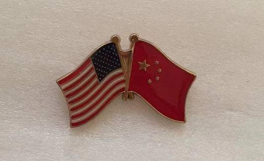 USA China Lapel Pin Chinese American