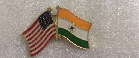 USA India Friendship Flag Lapel Pin Indian American