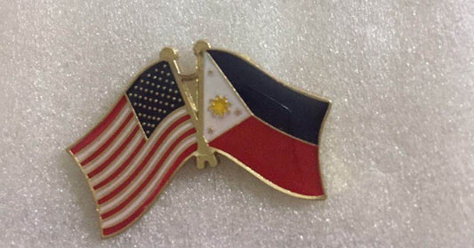USA Philippines Friendship Flag Lapel Pin American Filipino