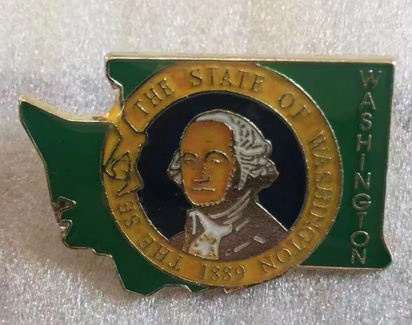 Washington Pin Washington State Map Lapel Pin – PinsByTheDozen