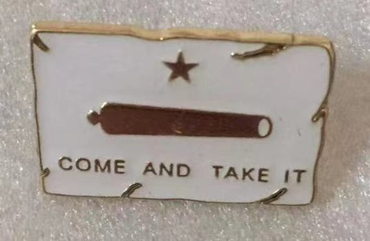 Gonzales Come and Take It Distress Lapel Pin
