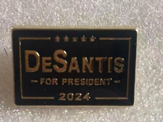 DeSantis For President 2024 Black Lapel Pin