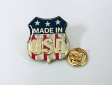 USA American Shield Made In USA Lapel Pin