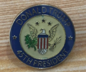 Donald Trump 45th President Round Lapel Pin