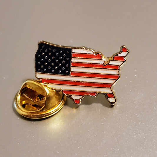 USA American Map Lapel Pin